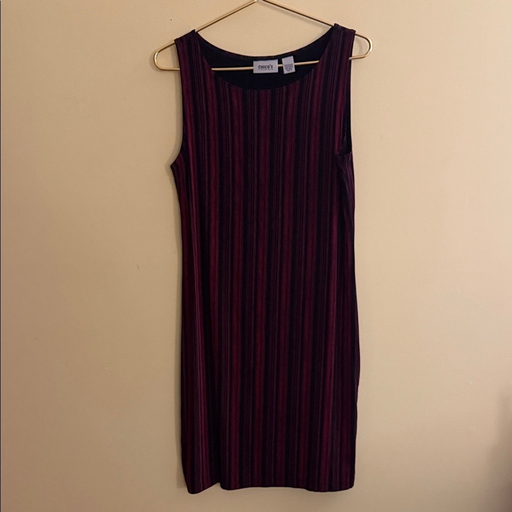 Chico's Travelers Striped Women’s Dress - Size 1
